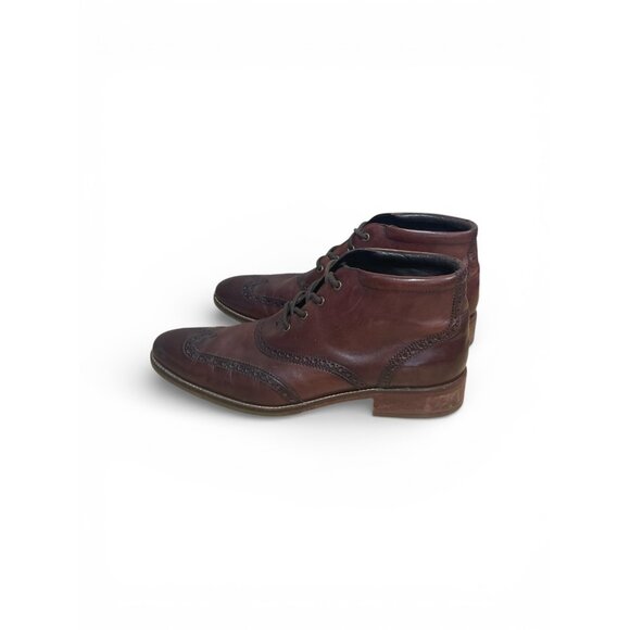 Cole Haan Liam Chukka II Men\'s 10 Wingtip Leather Ankle Boots Brogue Lace C11053